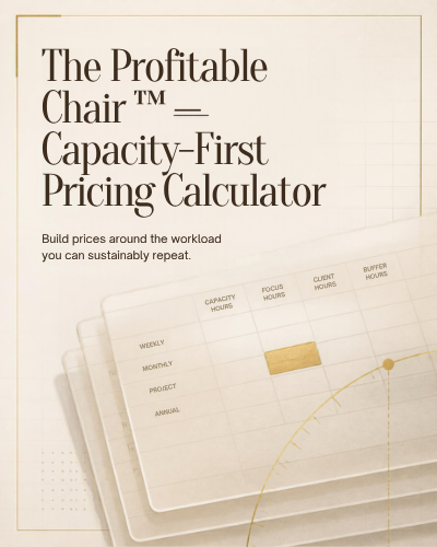 The Profitable Chair hairstylist pricing and capacity calculator